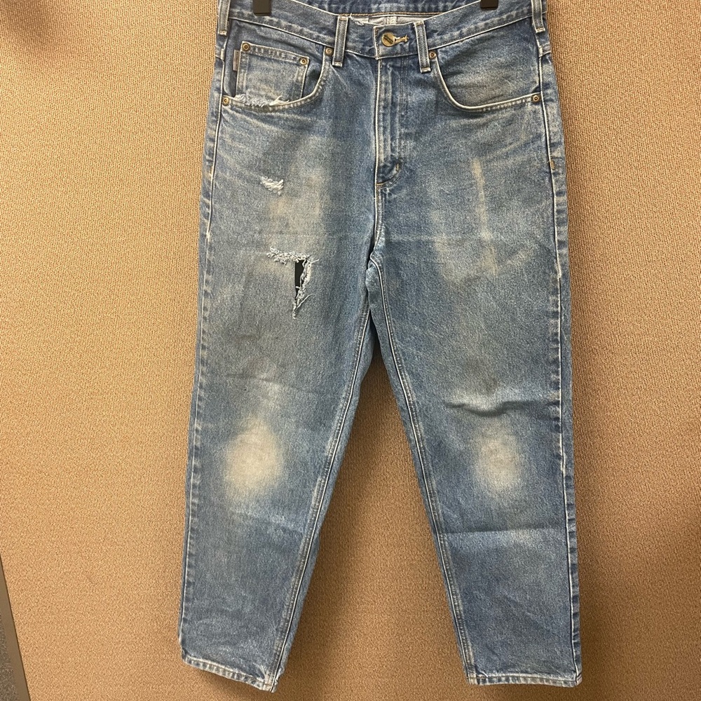 👖Vintage Carhartt Blue Distressed Jeans Y2K, workwear, size 32x30